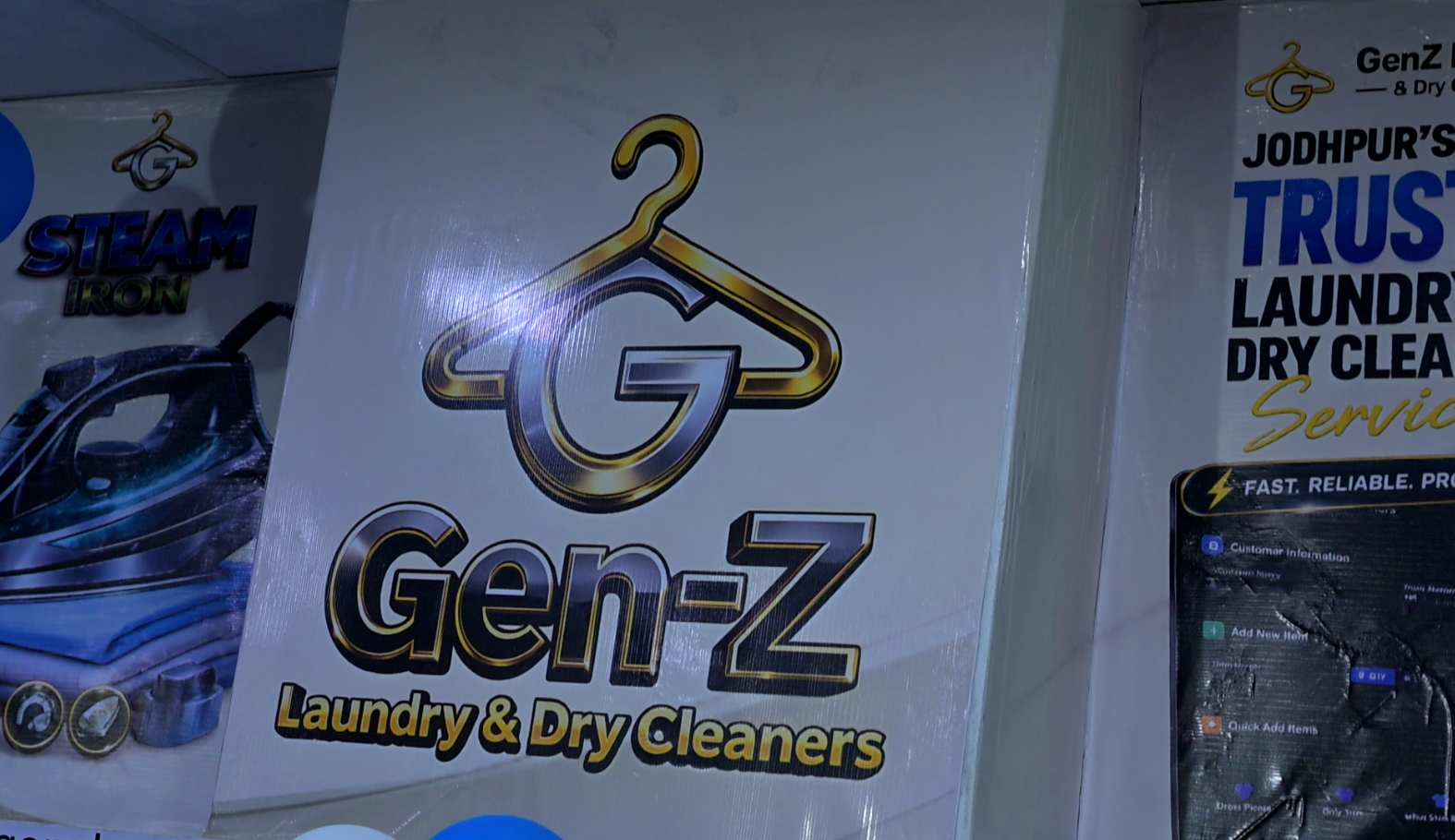 GenZ Laundry Store Entrance & Logo